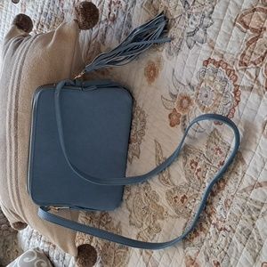 NWOT Light blue leather crossbody purse